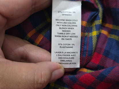 Camisa Vineyard Vines Mediana M Slimfit Cuadro Azul Y Vino