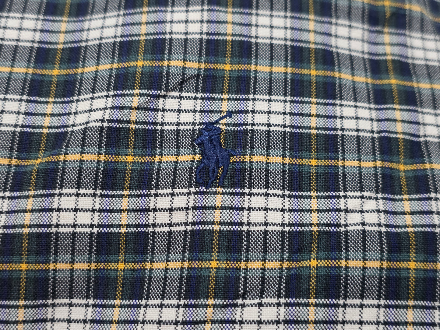 Camisa Ralph Lauren Mediana Custom Fit Cuadro Verde