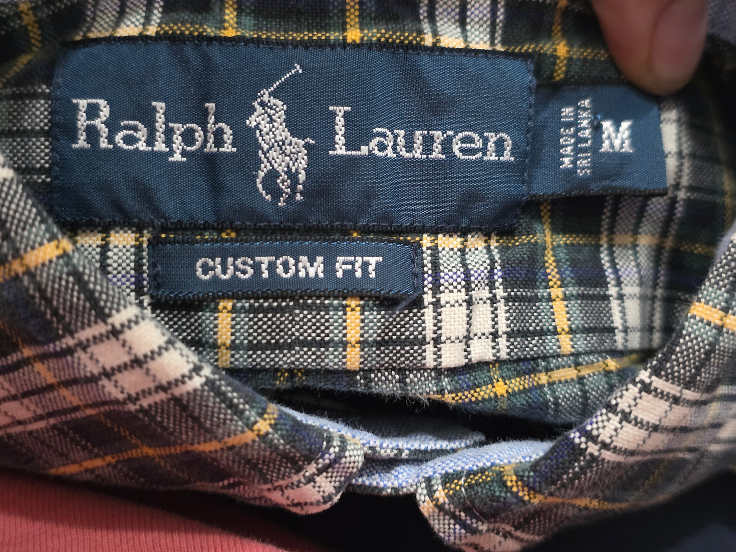 Camisa Ralph Lauren Mediana Custom Fit Cuadro Verde
