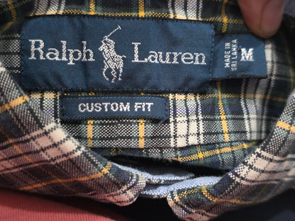 Camisa Ralph Lauren Mediana Custom Fit Cuadro Verde