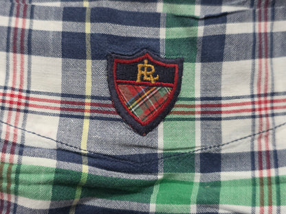 Camisa Manga Corta Ralph Lauren Golf Grande L Azul Verde