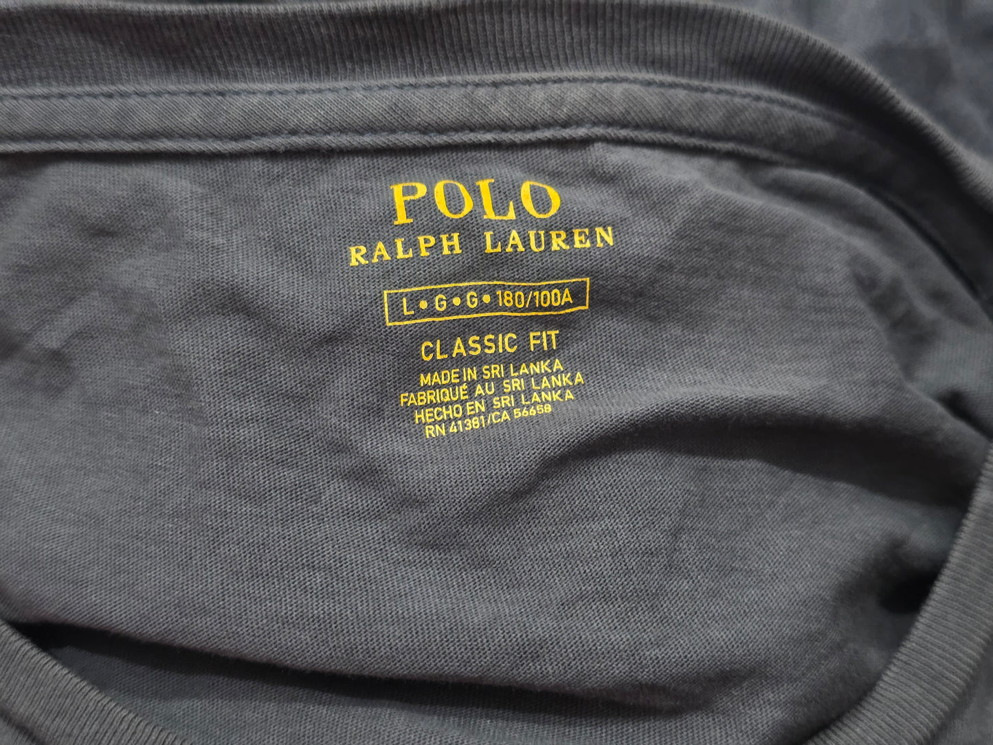 Playera Manga Larga Ralph Lauren Grande L Gris Pony Gris