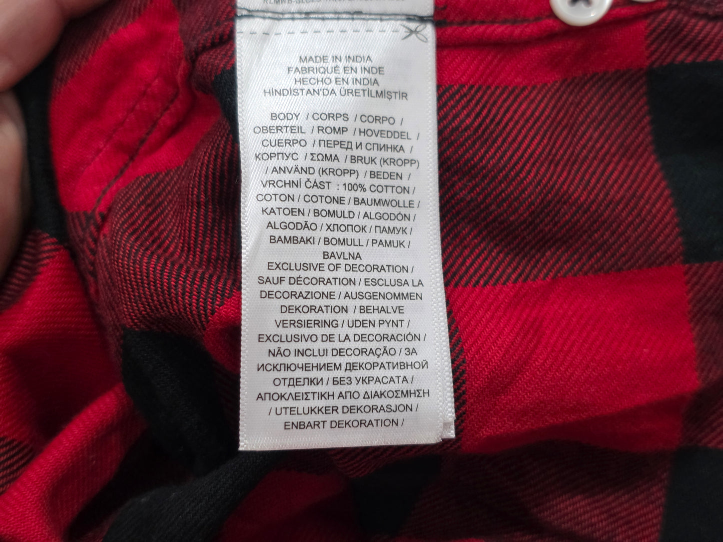 Camisa Ralph Lauren Xgrande Xl Cuadro Rojo Y Negro