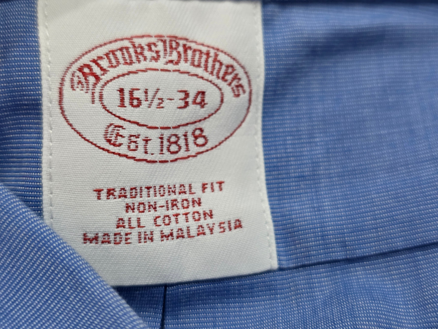 Camisa Traditional Fit Brooks Brothers Grande L Azul