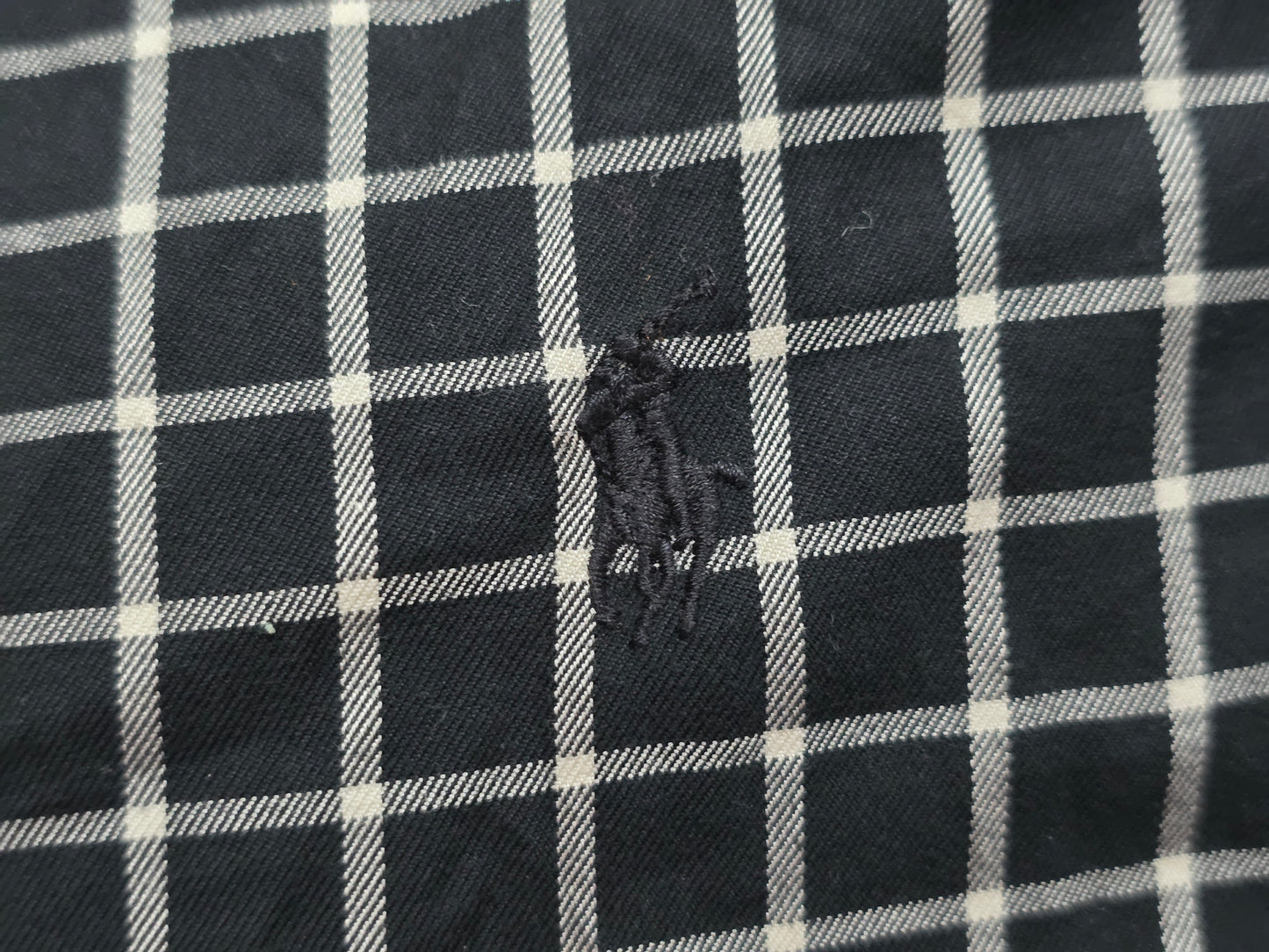 Camisa Ralph Lauren Grande L Blake Negro Cuadro Amplia
