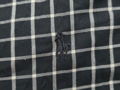 Camisa Ralph Lauren Grande L Blake Negro Cuadro Amplia