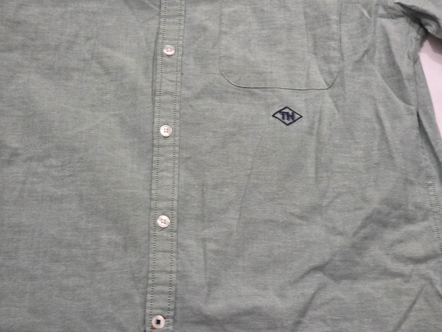 Camisa Slim Fit Tommy Hilfiger Grande L Verde