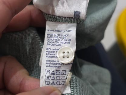 Camisa Slim Fit Tommy Hilfiger Grande L Verde