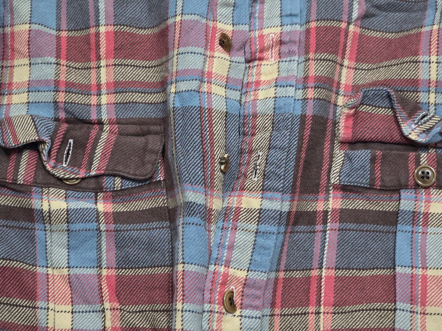 Camisa Ralph Lauren Grande L Cafe Cuadro Detalle En Botones