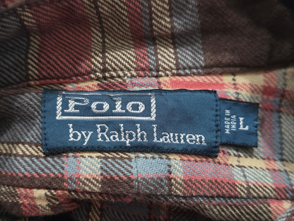 Camisa Ralph Lauren Grande L Cafe Cuadro Detalle En Botones