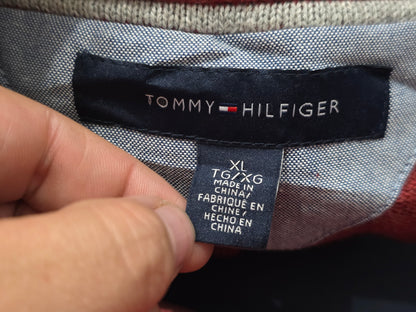 Sueter Tommy Hilfiiger Xgrande Xl Azul Con Rojo