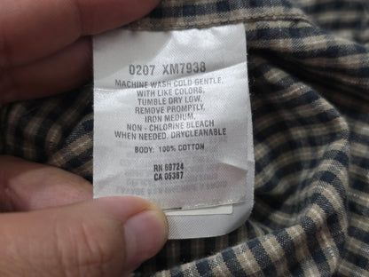 Camisa Columbia Xgrande Xl Cuadro Cafe Y Negro