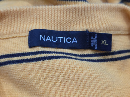 Sueter Nautica Xgrande Xl Amarillo Lineas Azules