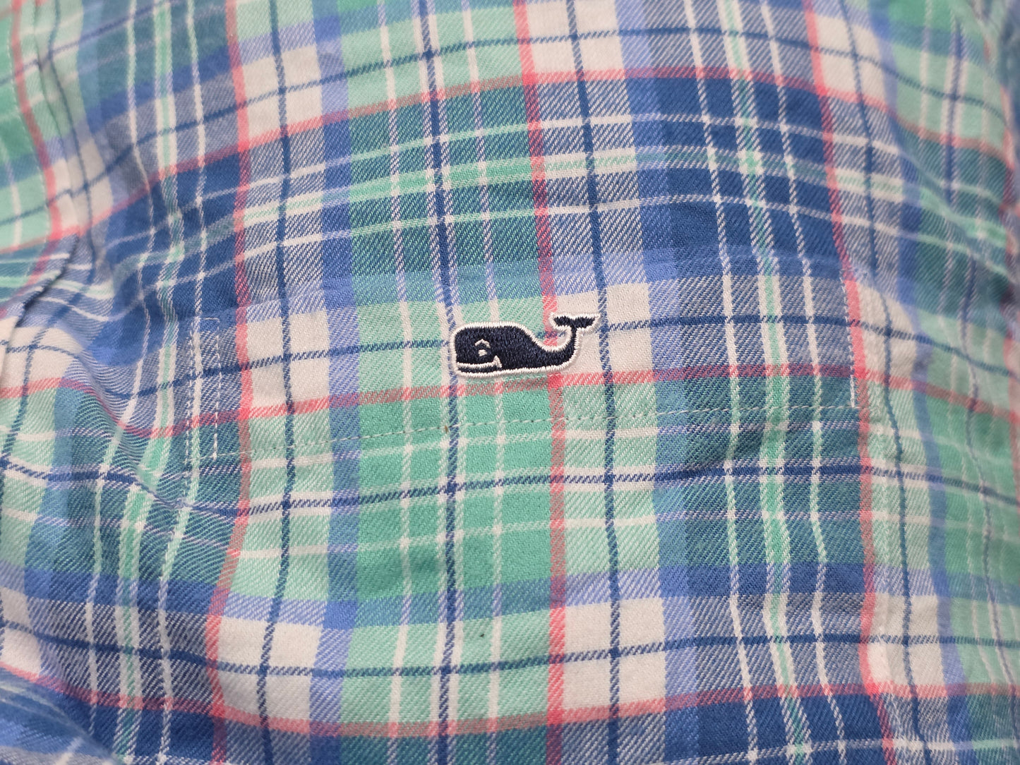 Camisa Vineyard Vines Mediana Classic Fit Cuadro Verde Azul