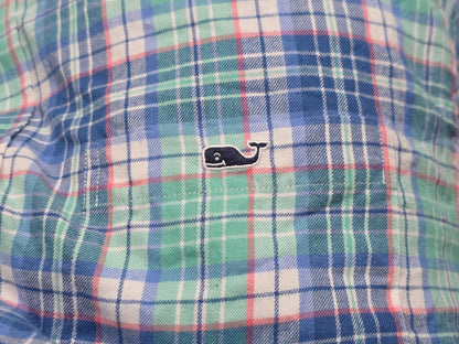 Camisa Vineyard Vines Mediana Classic Fit Cuadro Verde Azul
