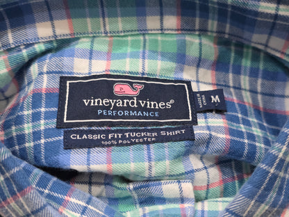 Camisa Vineyard Vines Mediana Classic Fit Cuadro Verde Azul