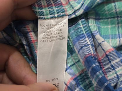 Camisa Vineyard Vines Mediana Classic Fit Cuadro Verde Azul