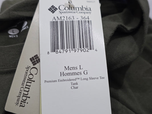 Playera Manga Larga Columbia Grande L Verde