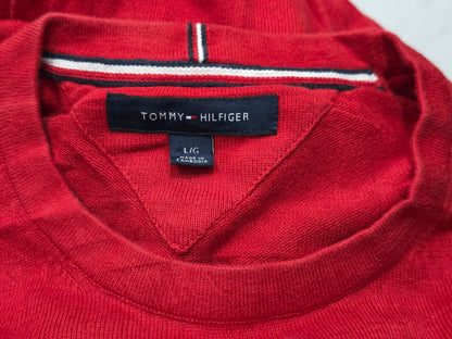 Sueter Tommy Hilfiger Grande L Rojo Cuello Redondo