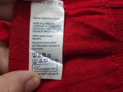 Sueter Tommy Hilfiger Grande L Rojo Cuello Redondo
