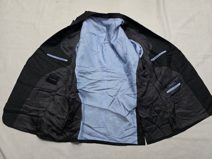 Saco Tommy Hilfiger 44s Gris Oscuro Cuadro Gris Geometeico 44s