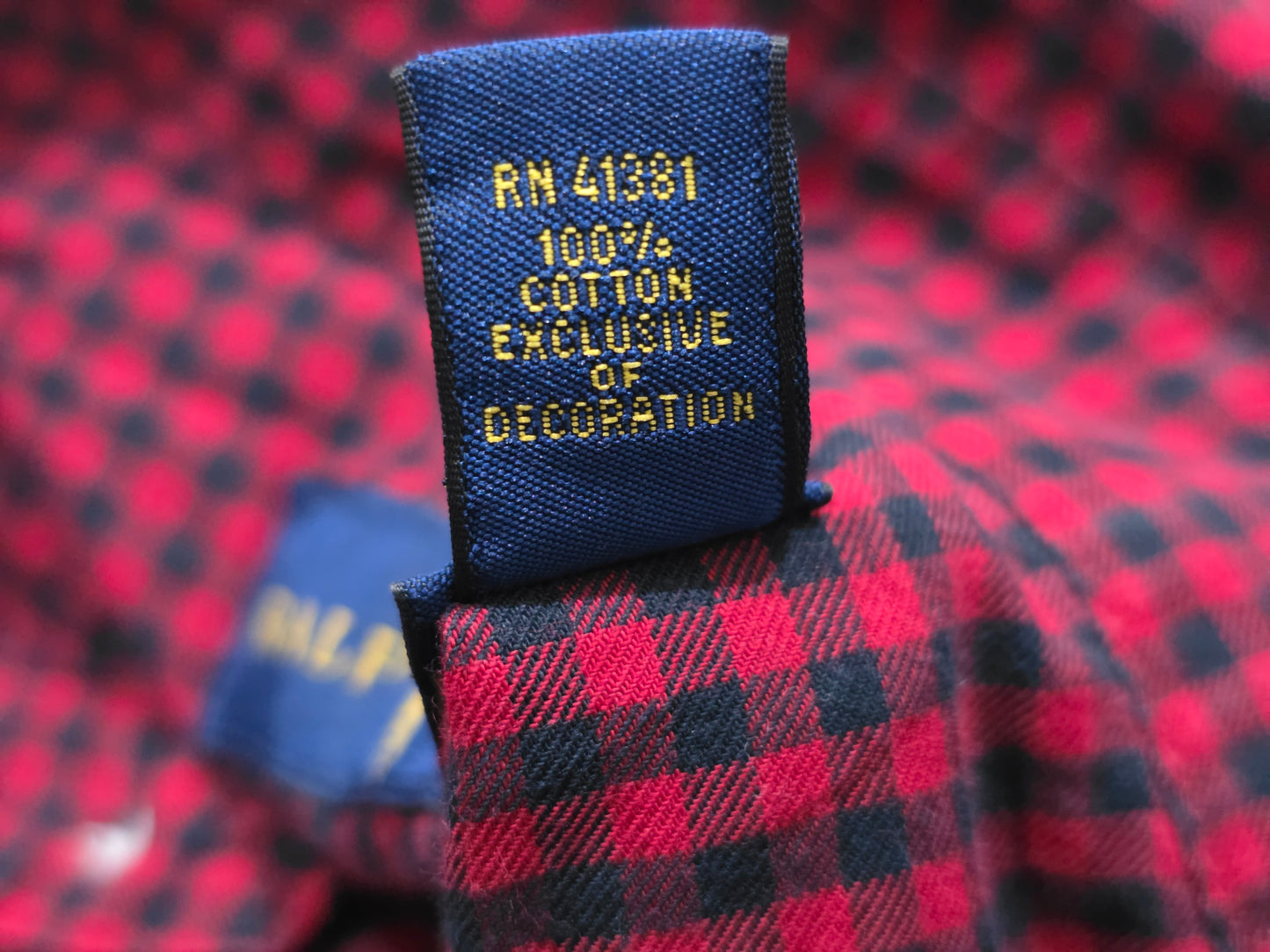 Camisa Ralph Lauren 2xl Cuadro Rojo Y Negro Pony Negro