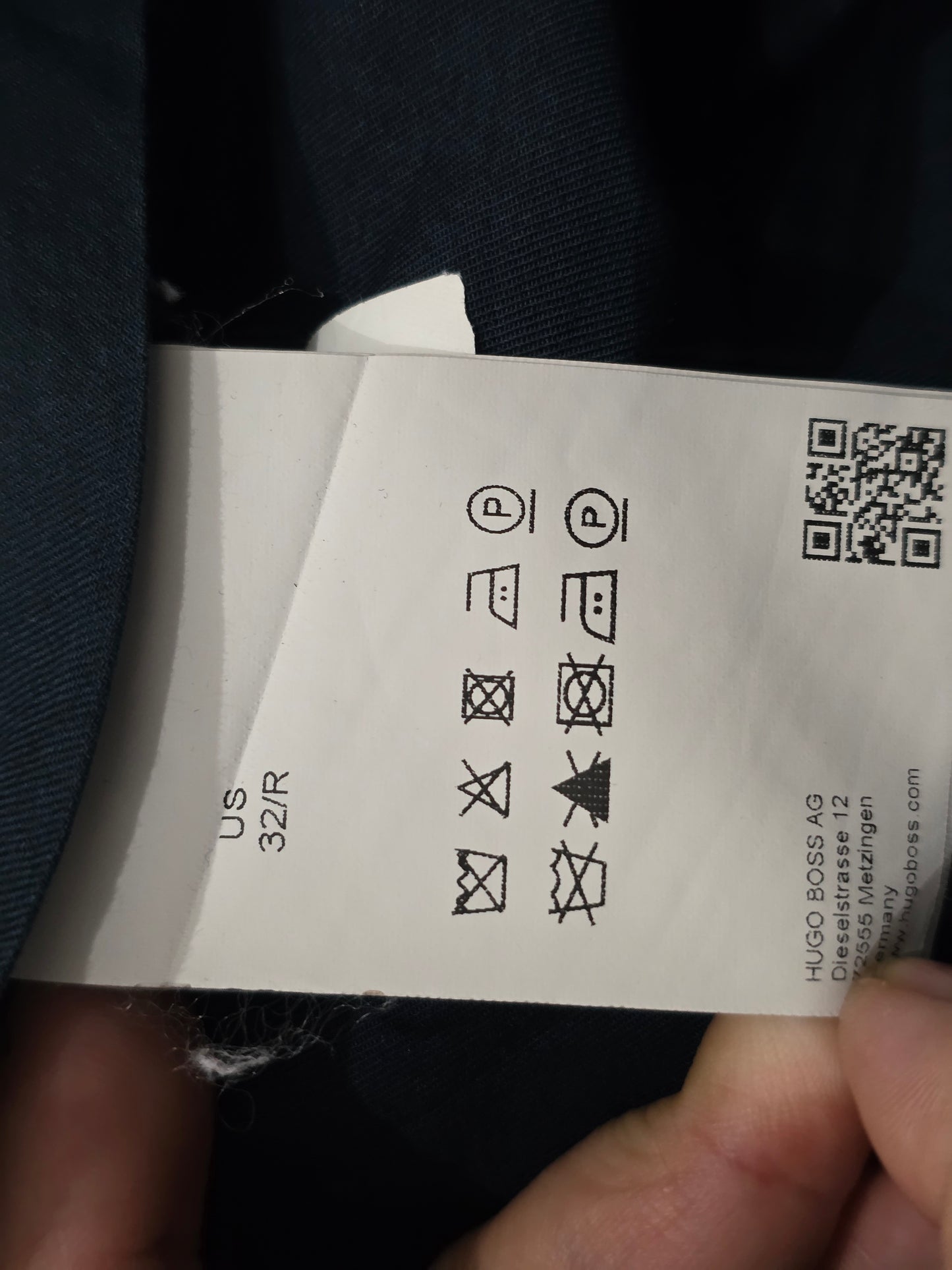 Pantalon Vestir Recto Hugo Boss 32r Azul