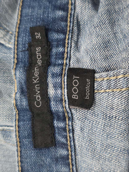 Pantalon Bootcut Calvin Klein Talla 32 Azul Deslavado