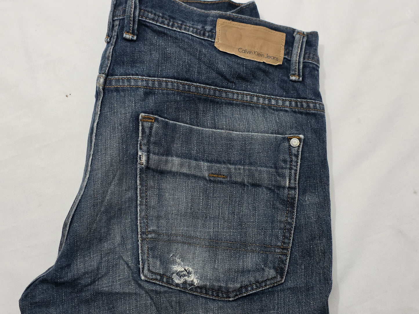 Pantalon Rocker Recto Calvin Klein Talla 34 Azul