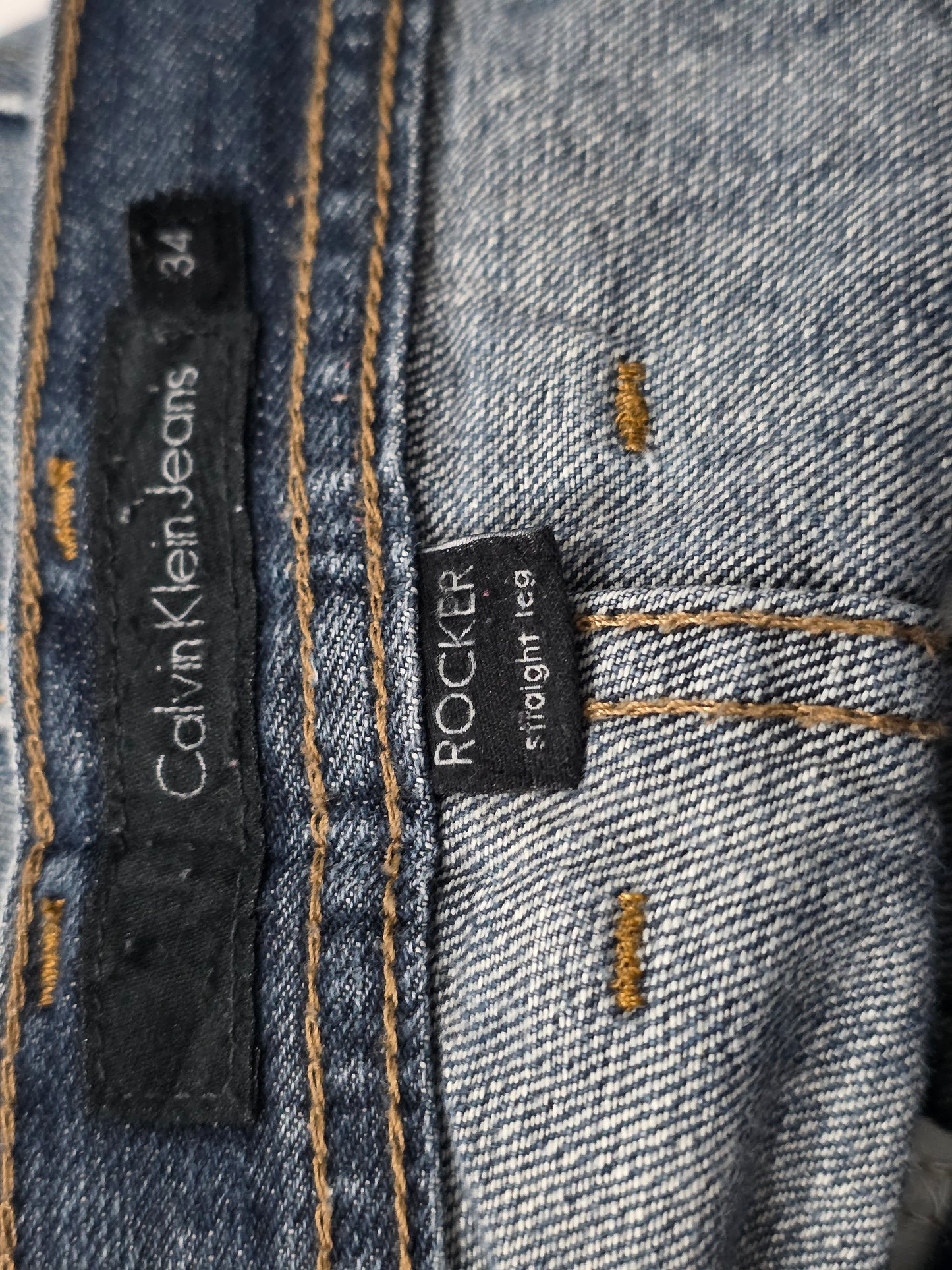 Pantalon Rocker Recto Calvin Klein Talla 34 Azul