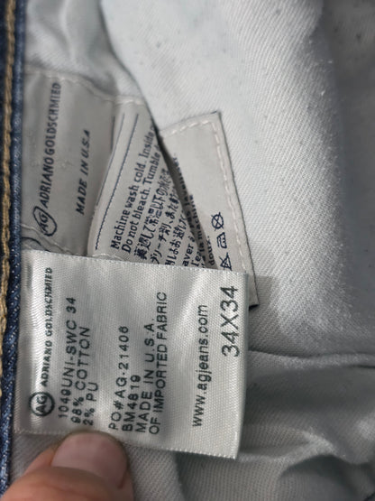 Pantalon Recto Adriano Goldschmied 34x34 Azul