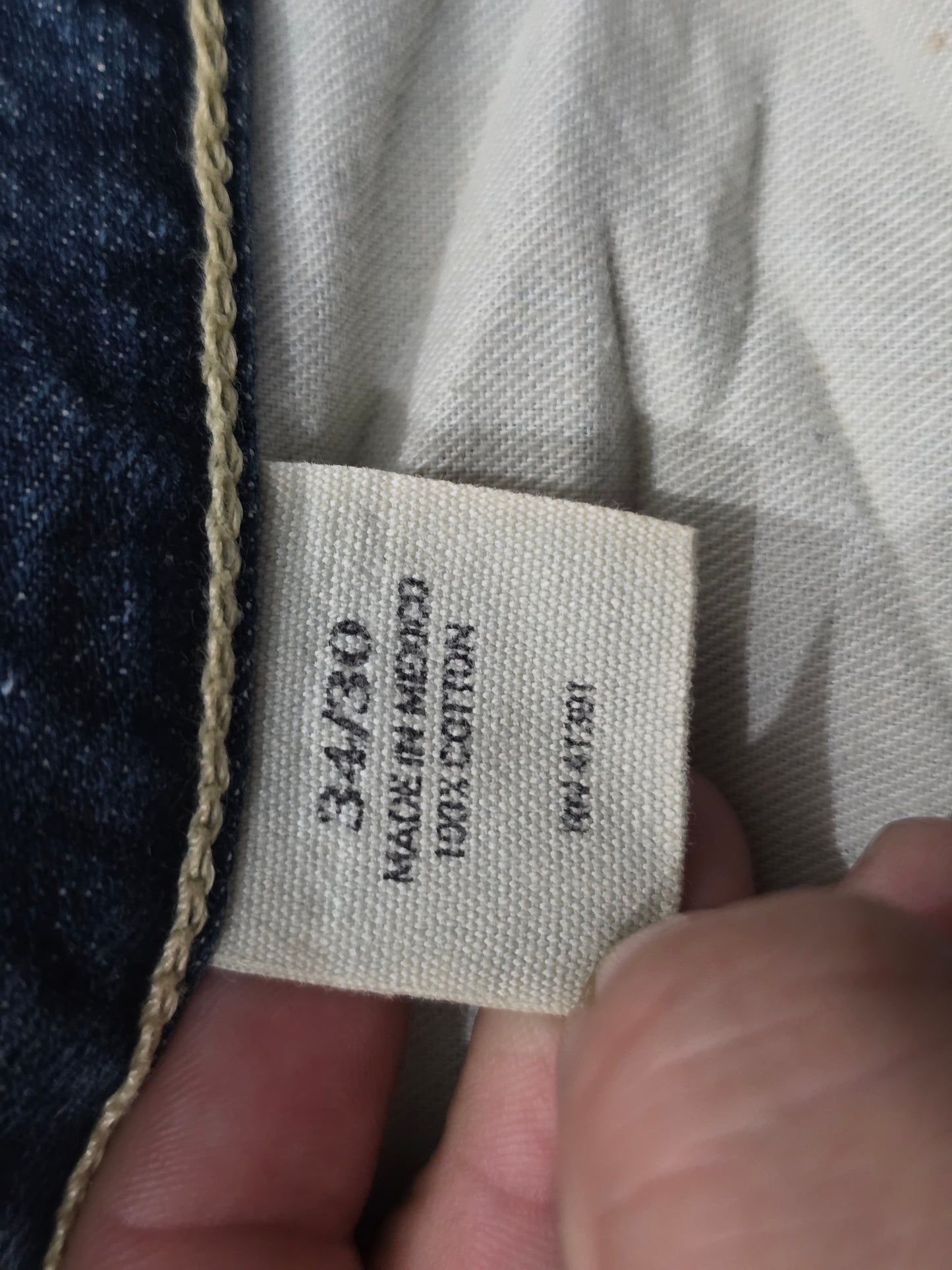 Pantalon Recto Ralph Lauren 34x30 Azul