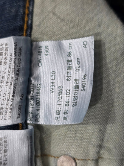 Pantalon Recto Levis 541 34x30 Azul