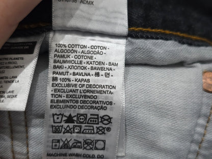 Pantalon Recto Levis 501 34x30 Azul Oscuro