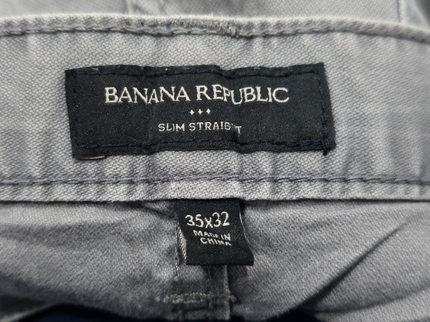 Pantalon Slim Recto Banana Republic 35x32 Gris