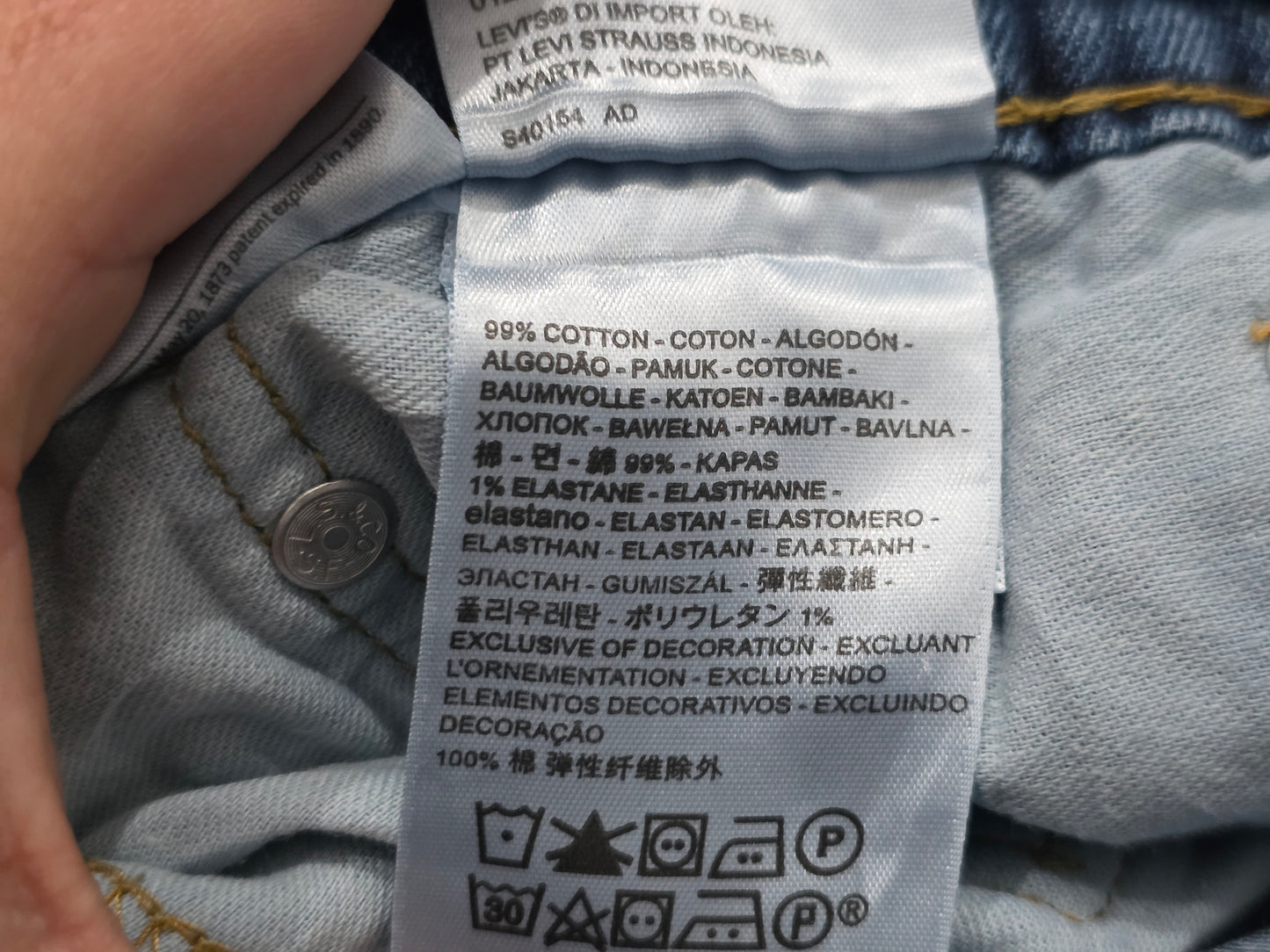 Pantalon Levis 541 40x30 Azul