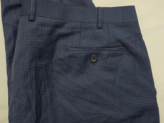 Pantalon Vestir Recto Ralph Lauren 44x32 Azul