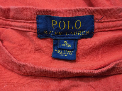Playera Manga Larga Ralph Laurenadolescent Xl 18-20 Naranja