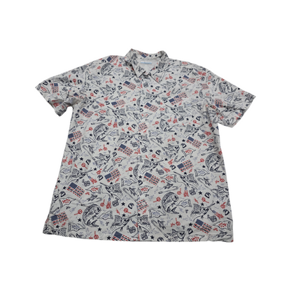 Camisa Manga Corta Columbia Mediana M Blanco Figuras