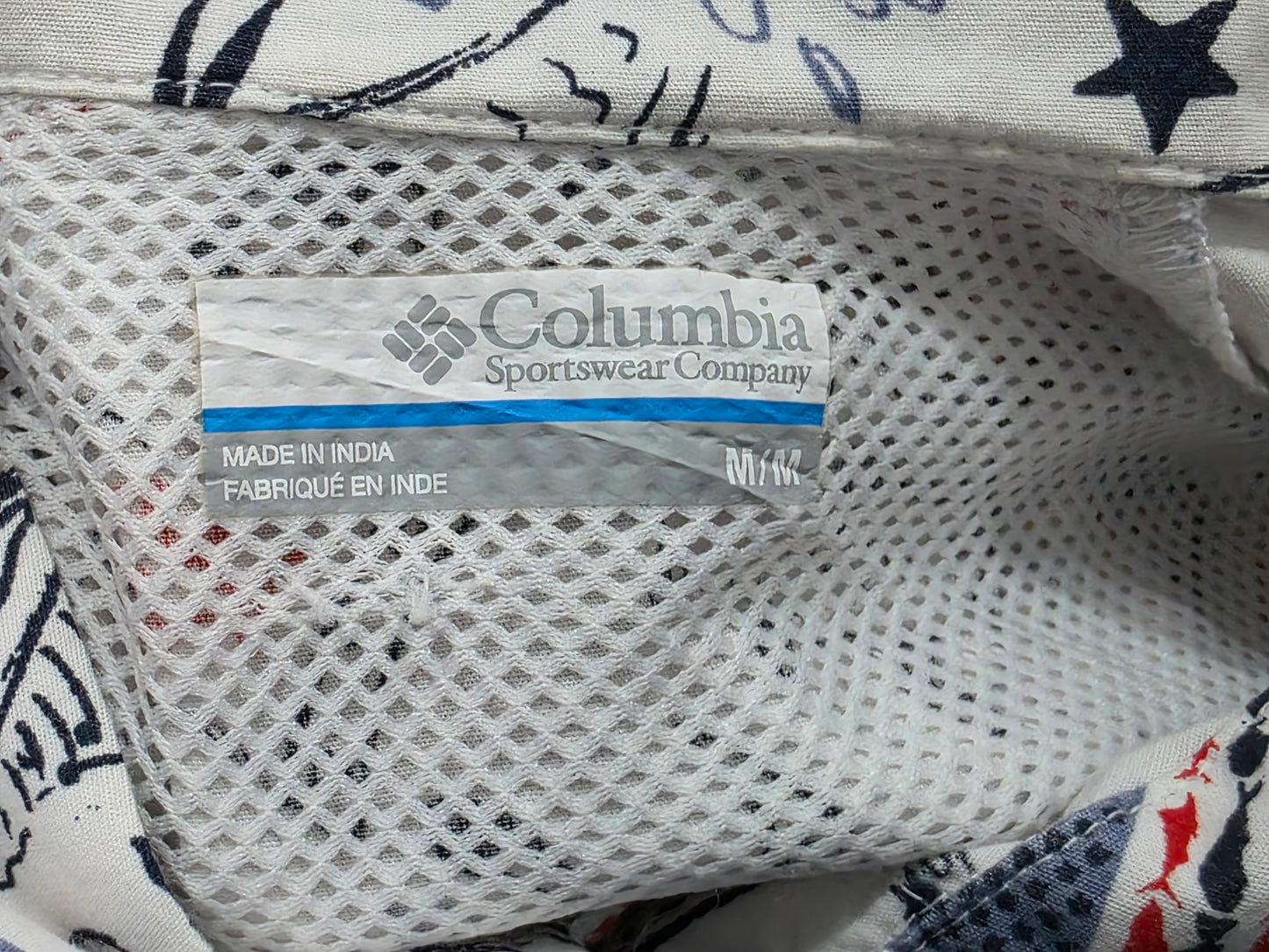 Camisa Manga Corta Columbia Mediana M Blanco Figuras