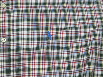 Camisa Amplia Ralph Lauren Blake Mediana M Cuadro Verde