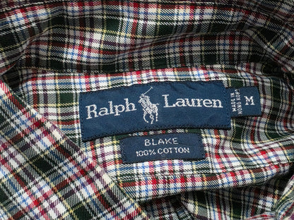 Camisa Amplia Ralph Lauren Blake Mediana M Cuadro Verde