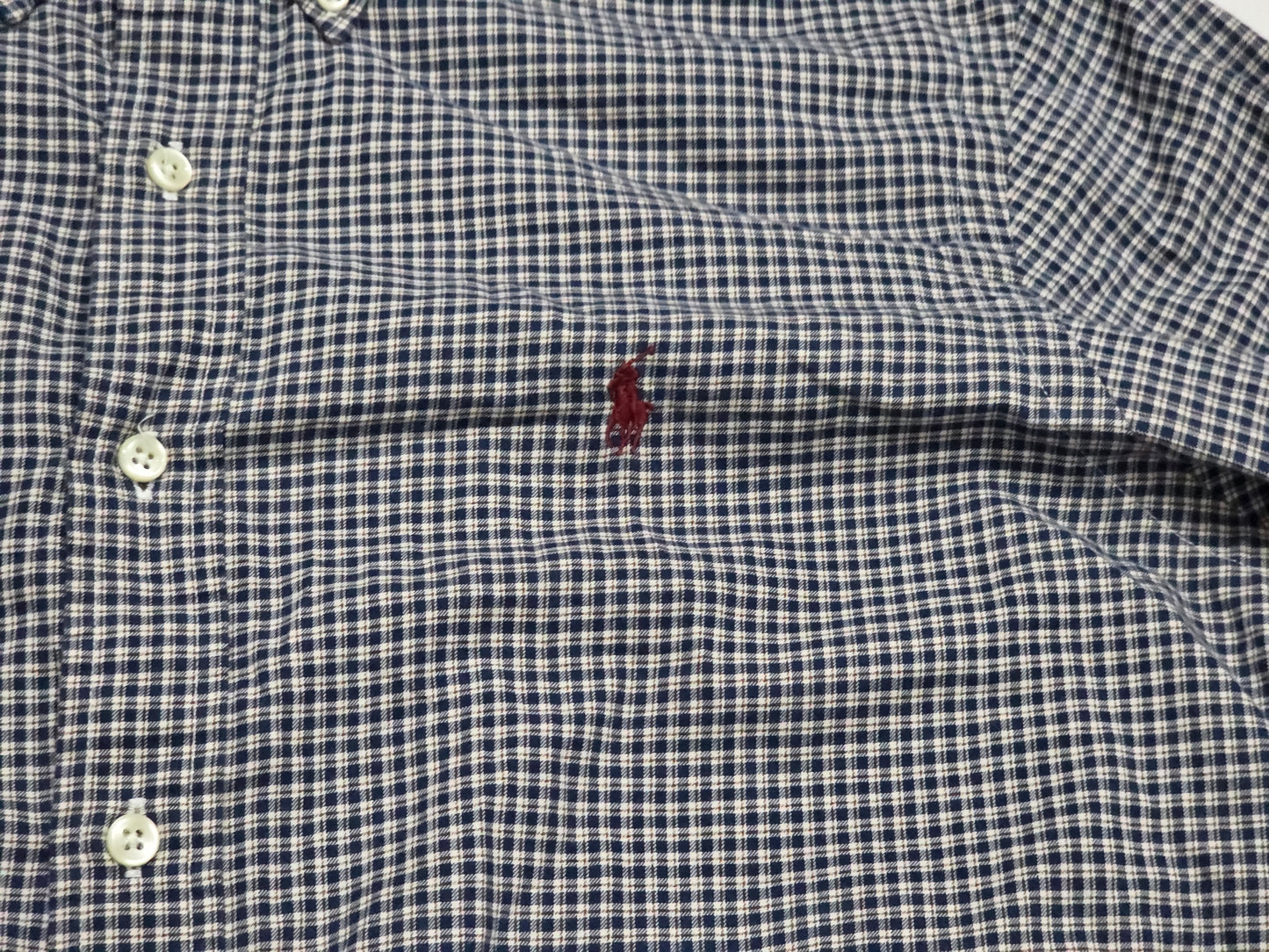 Camisa Ralph Lauren Mediana M Cuadro Azul Classic Fit