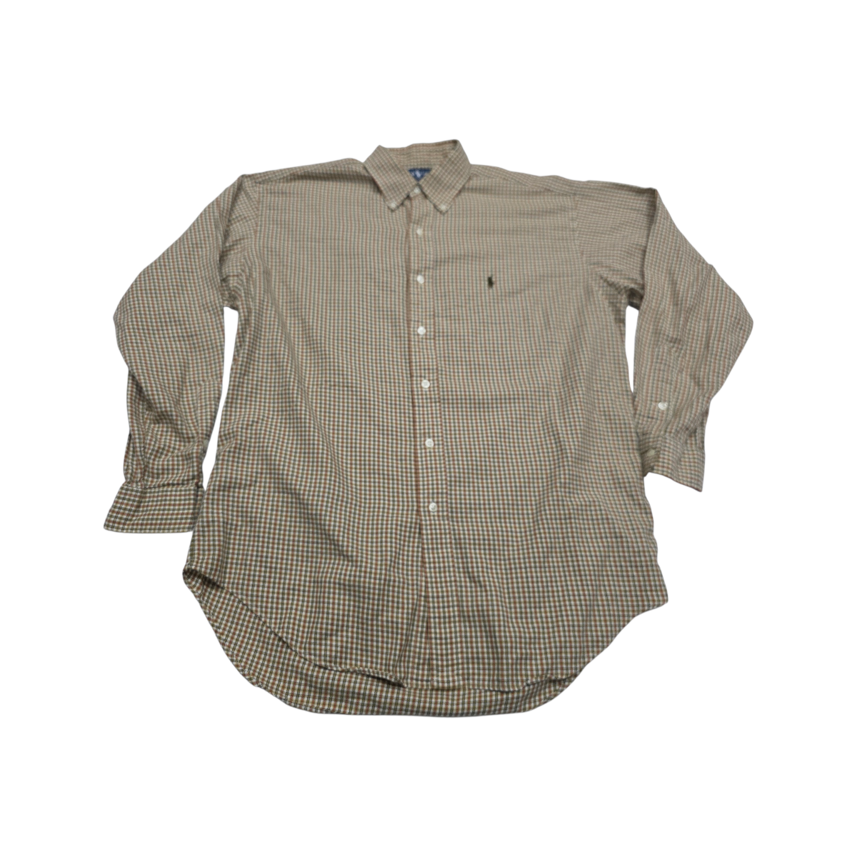 Camisa Ralph Lauren M Cuadro Naranja Y Amarillo Blake Amplia