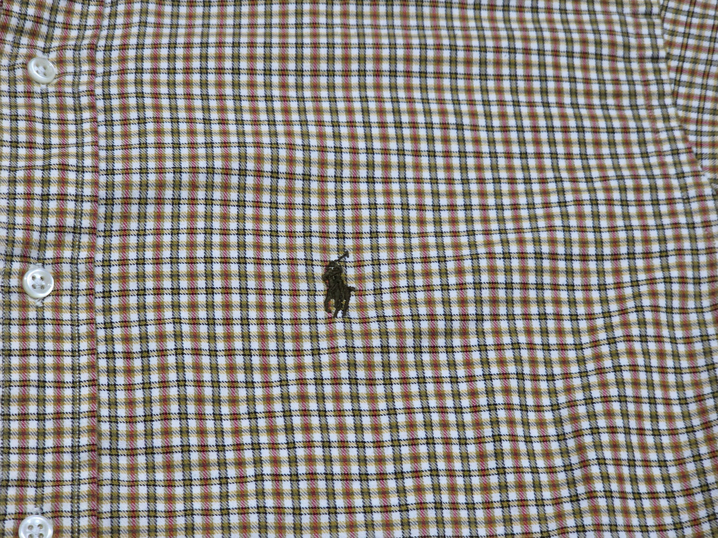 Camisa Ralph Lauren M Cuadro Naranja Y Amarillo Blake Amplia