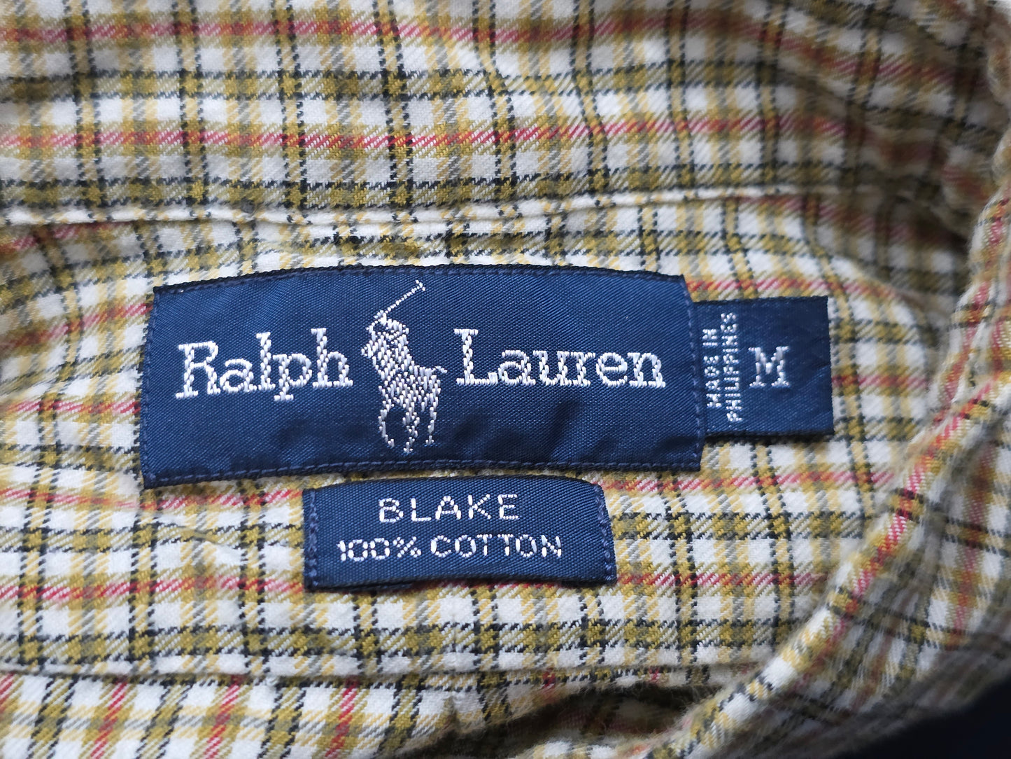 Camisa Ralph Lauren M Cuadro Naranja Y Amarillo Blake Amplia