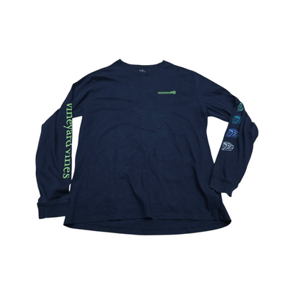 Playera Manga Larga Vineyard Vines Mediana M Azul
