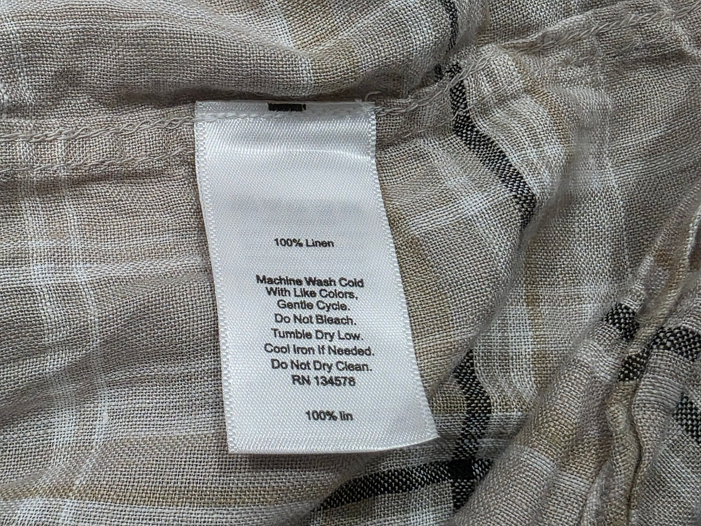 Camisa Classic Fit Vineyard Vines Mediana M Cuadro Cafe Lino