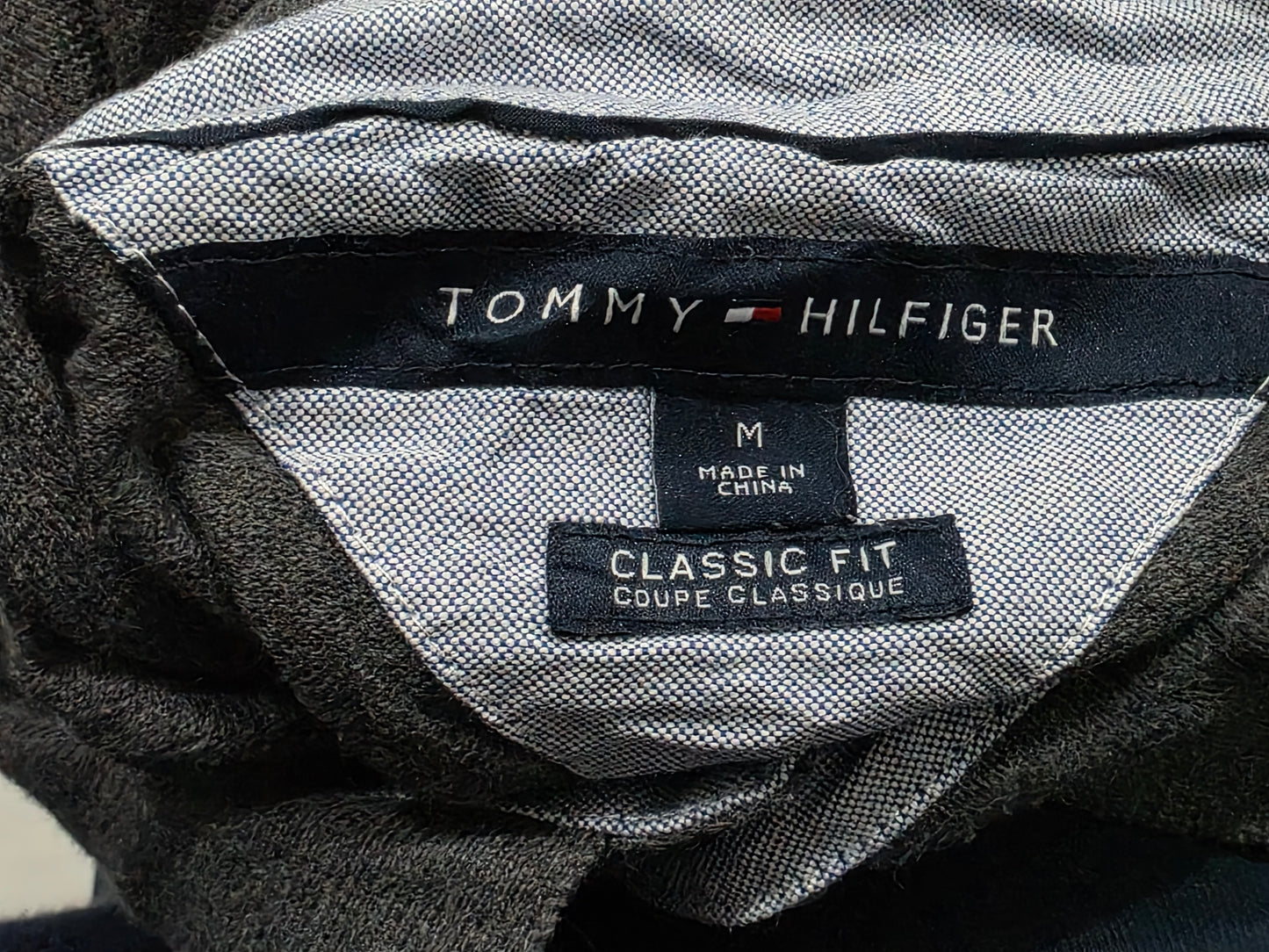 Playera Polo Classic Fit Tommy Hilfiger Mediana M Gris