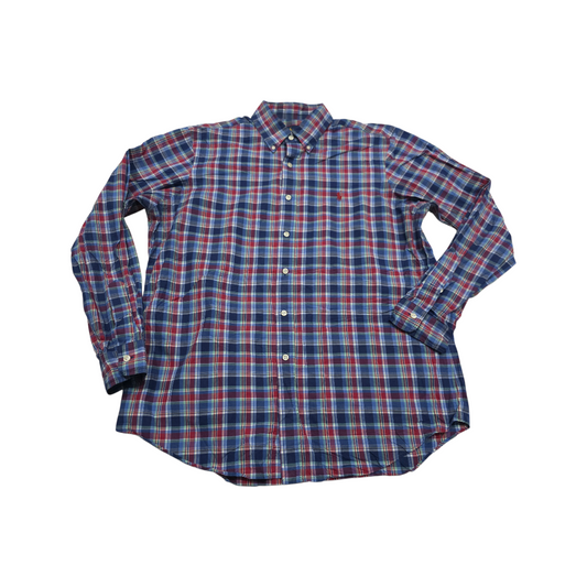 Camisa Ralph Lauren Grande L Cuadro Azul Y Rojo Pony Rojo